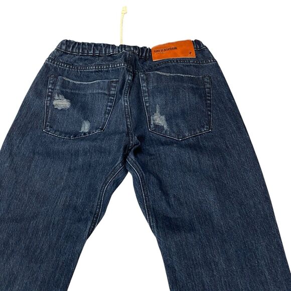 One Teaspoon Shabbies Drawstring Boyfriend Denim Jean Women XS Destroyed - Picture 11 of 16